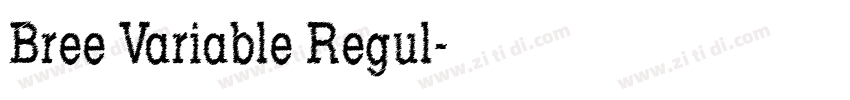 Bree Variable Regul字体转换